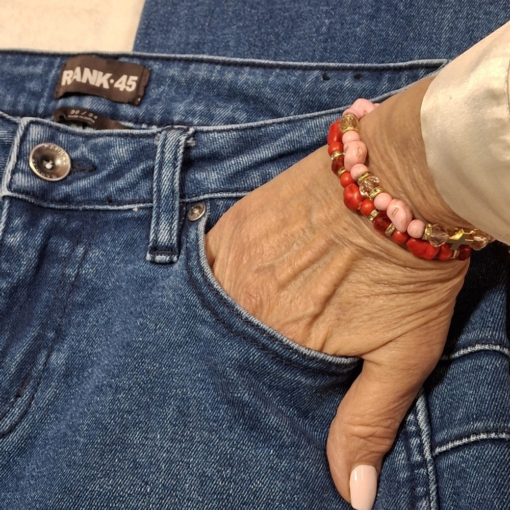 Rank 45 Flare Boot Leg 138823 Jeans Blue Stretchy Western Comfy Women Size 30x34